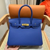 Hermes Birkin 25 / Birkin 30  in Togo Leather-Electric blue