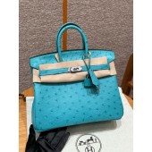 Pre-ordered Birkin 25 / 30  in Ostrich Leather- Bleu De Nord