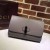 Bamboo Daily Leather Clutch, Grey 
