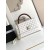 Chanel Medium Coco Handle Bag-White with Burgundy Lizard handle