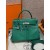 Hermes Kelly Lakis Pocket 28 / 32 in Swift Leather-Vert Vertigo