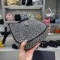 Borsa Prada Cleo in raso con cristalli