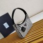 Mini borsa in raso con cristalli