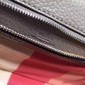 Bamboo Daily Leather Clutch, Grey 