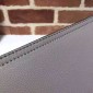 Bamboo Daily Leather Clutch, Grey 