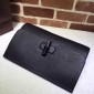 Bamboo Daily Leather Clutch, Black 