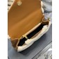 YSL Yves Saint Laurent College Medium Chain Bag in Quilted Suede and Shearling 