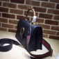 Dionysus large leather bag, dark blue 