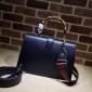 Dionysus large leather bag, dark blue 
