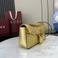 Gucci GG marmont Small Shoulder Bag- Gold leather 