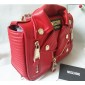Moschino Lambskin Jacket Medium Shoulder Bag, Red