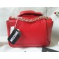 Moschino Lambskin Jacket Medium Shoulder Bag, Red
