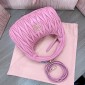 Miu Miu Wander matelassé nappa leather hobo bag-Begonia Pink