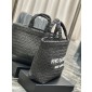 YSL Rive Gauche Tote in Raffia Crochet 
