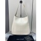 Saint Laurent LE 5 À 7 Supple Large in grained leather -White