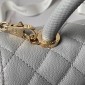 Chanel Medium Coco Handle Bag-Grey