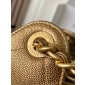 Chanel 25 Small handbag -Dark gold Caviar leather 