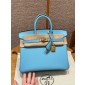 Hermes Birkin 25 / 30  in Epsom Leather-Celeste