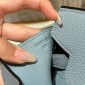 Hermes Birkin 25 / Birkin 30  in Togo Leather-Linen blue