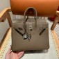 Hermes Birkin 25 / Birkin 30  in Togo Leather-Etoupe grey