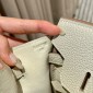 Hermes Birkin 25 / Birkin 30  in Togo Leather-Cream white