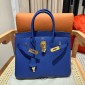 Hermes Birkin 25 / Birkin 30  in Togo Leather-Electric blue