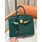 Pre-ordered Birkin 25 / 30  in Ostrich Leather- Malachite