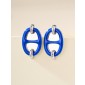 Hermes Mini Mailon Earrings-Blue electric