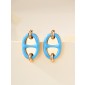 Hermes Mini Mailon Earrings-Bleu de Lille