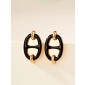 Hermes Mini Mailon Earrings-Noir