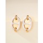 Hermes Mini Mailon Earrings-Crème