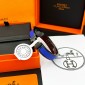 Hermes Clic Matte Bangle-Blue electric