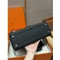 Hermes Kelly Lakis Pocket 28 / 32 in Swift Leather-Black