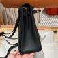 Hermes Kelly Ado Backpack in togo leather-Black