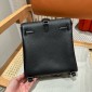 Hermes Kelly Ado Backpack in togo leather-Black