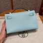 Hermes Kelly Pochette in Epsom Leather- Blue zephyr