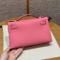 Hermes Kelly Pochette in Swift Leather-Rose lipstick