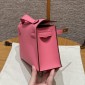 Hermes Kelly Pochette in Swift Leather-Rose lipstick