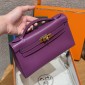 Hermes Kelly Pochette in Swift Leather-Anemone