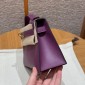Hermes Kelly Pochette in Swift Leather-Anemone