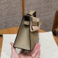 Hermes Kelly Pochette in Swift Leather-Beige marfa