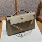 Hermes Kelly Pochette in Swift Leather-Beige marfa