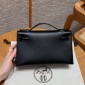 Hermes Kelly Pochette in Swift Leather-Black