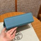 Hermes Kelly Pochette in Swift Leather-Blue jean