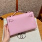 Hermes Kelly Pochette in Epsom Leather-Mauve