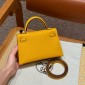 Hermes Mini Kelly Epsom leather-Jaune ambre