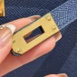 Hermes Mini Kelly Epsom leather-Blue saphir