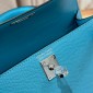Hermes Mini Kelly Epsom leather-Blue de nord