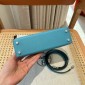 Hermes Mini Kelly Epsom leather-Blue de nord