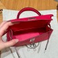 Hermes Mini Kelly Epsom leather-Rose extreme
